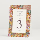 "Autumn flowers" - Table Numbers in Amber by Alexandra Dzh - Folded