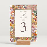 "Autumn flowers" - Table Numbers in Amber by Alexandra Dzh - Displayed (stand not included)