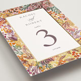 "Autumn flowers" - Table Numbers in Amber by Alexandra Dzh - Detail