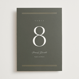 "Perfect Pair" - Table Numbers in Olive by Stacey Meacham - Front