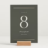 "Perfect Pair" - Table Numbers in Olive by Stacey Meacham - Displayed (stand not included)