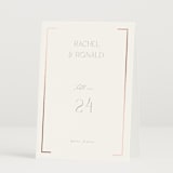 "Bellino" - Table Numbers in Snow by AK Graphics - Folded