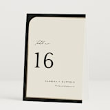 "Tuxedo" - Table Numbers in Black Tie by Carolyn Nicks - Folded