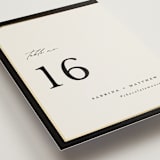 "Tuxedo" - Table Numbers in Black Tie by Carolyn Nicks - Detail