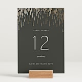 "Fringe" - Table Numbers in Midnight by Leah Bisch - Displayed (stand not included)