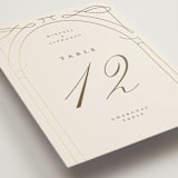 "Simple Art Nouveau" - Table Numbers in Cream by Katie Zimpel - Detail