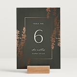 "Quince" - Table Numbers in Ivy by Kelly Schmidt - Displayed (stand not included)