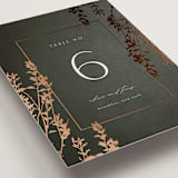 "Quince" - Table Numbers in Ivy by Kelly Schmidt - Detail