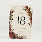"poetique" - Table Numbers in Autumn by Kate Ahn - Folded