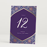 "Whole New World from Disney's Aladdin" - Table Numbers in Aubergine by Creo Study - Folded