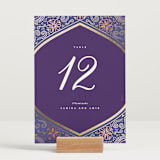 "Whole New World from Disney's Aladdin" - Table Numbers in Aubergine by Creo Study - Displayed (stand not included)