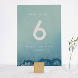 "Sea Crest" - Table Numbers in Turquoise by Kaydi Bishop - Front