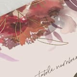 "Autumn Hymnal" - Table Numbers in Blush by Leah Bisch - Detail