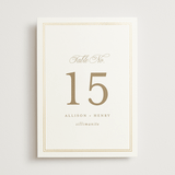 "Chic Monogram" - Table Numbers in Porcelain by Mansi Verma - Front