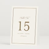"Chic Monogram" - Table Numbers in Porcelain by Mansi Verma - Folded