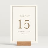 "Chic Monogram" - Table Numbers in Porcelain by Mansi Verma - Displayed (stand not included)