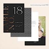 "Finley" - Table Numbers in Graphite by Kristie Kern - Back of Card Options