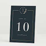 "For Eternity" - Table Numbers in Midnight by Ana de Sousa - Folded