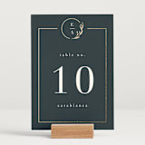 "For Eternity" - Table Numbers in Midnight by Ana de Sousa - Displayed (stand not included)