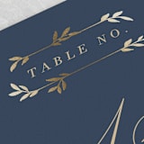 "Botanical Ampersand" - Table Numbers in Navy by Hooray Creative - Detail