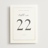 "Regent" - Table Numbers in Opal by Robert and Stella - Front