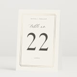 "Regent" - Table Numbers in Opal by Robert and Stella - Folded