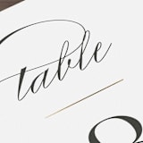 "Initially Yours" - Table Numbers in Salt by Hooray Creative - Detail
