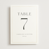 "Entwine" - Table Numbers in Pearl by Jennifer Postorino - Front