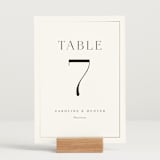 "Entwine" - Table Numbers in Pearl by Jennifer Postorino - Displayed (stand not included)