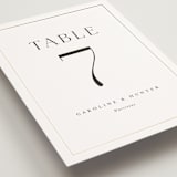 "Entwine" - Table Numbers in Pearl by Jennifer Postorino - Detail