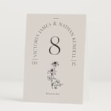 "Floral Type Arch" - Table Numbers in Linen by Baumbirdy - Folded