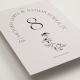 "Floral Type Arch" - Table Numbers in Linen by Baumbirdy - Detail