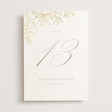 "Romantic Wreath" - Table Numbers in Chantilly by Wildfield Paper Co - Front