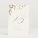 "Romantic Wreath" - Table Numbers in Chantilly by Wildfield Paper Co - Folded