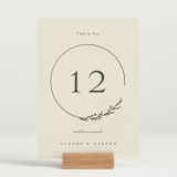 "Branched" - Table Numbers in Almond by Brianne Larsen - Displayed (stand not included)