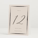 "Bow" - Table Numbers in Tuxedo by Corinne Malesic - Folded
