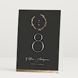 "Panache" - Table Numbers in Onyx by Kristie Kern - Folded