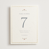 "Islamic Arch" - Table Numbers in Scarlet by Sabrin Deirani - Front