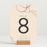 "Stefana" - Table Numbers in Linen by Maria Hilas-Louie - Displayed (stand not included)