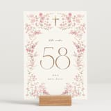 "meadow cross" - Table Numbers in Spring by Phrosné Barwood - Displayed (stand not included)