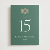 "Celtic Love Knot" - Table Numbers in Clover by Kerry Doyle - Front