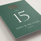 "Celtic Love Knot" - Table Numbers in Clover by Kerry Doyle - Detail