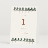 "Royal Wedding" - Table Numbers in Pista by Teju Reval - Folded