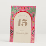 "Indian garden" - Table Numbers in Pistachio by Creo Study - Folded