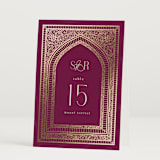 "Amber Palace" - Table Numbers in Garnet by Chris Griffith - Folded