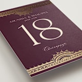 "Arunima" - Table Numbers in Plum by Randi Cirelli - Detail