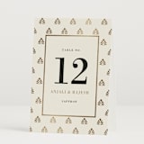 "Henna Stamp" - Table Numbers in Champagne by Oma N. Ramkhelawan - Folded