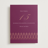 "Zardozi" - Table Numbers in Amethyst by Mansi Verma - Front