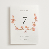 "Love Blossom" - Table Numbers in Blush by Petra Kern - Front