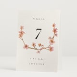 "Love Blossom" - Table Numbers in Blush by Petra Kern - Folded